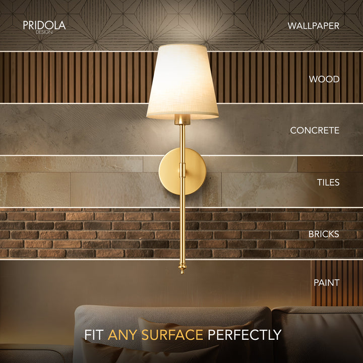 WIRELESS WALL SCONCE (SET OF 2 + 2 BULBS INCLUDED)