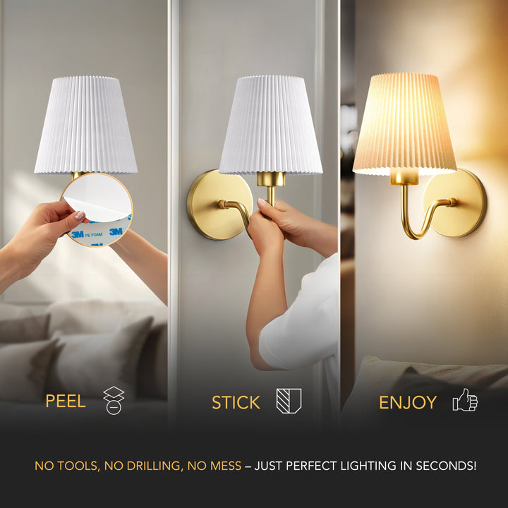 CURVED WIRELESS WALL SCONCE