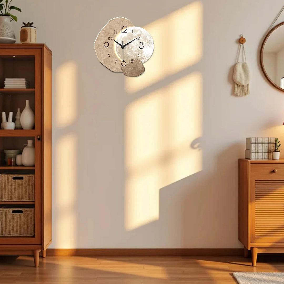 Kyoto | Moon Wall Clock with Minimalist Design