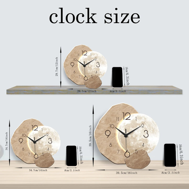 Kyoto | Moon Wall Clock with Minimalist Design