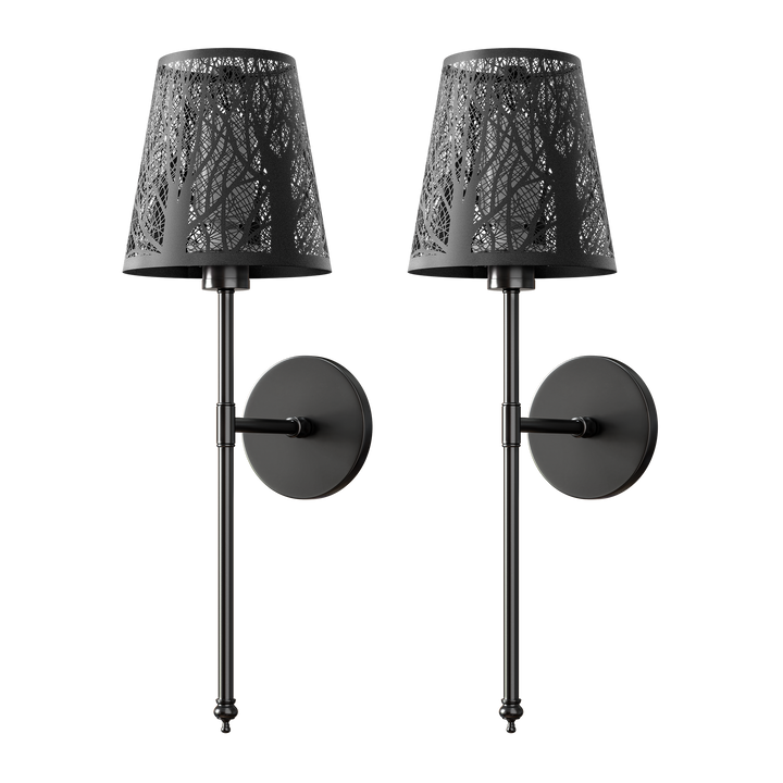 WIRELESS METALLIC WALL SCONCES (SET OF 2)