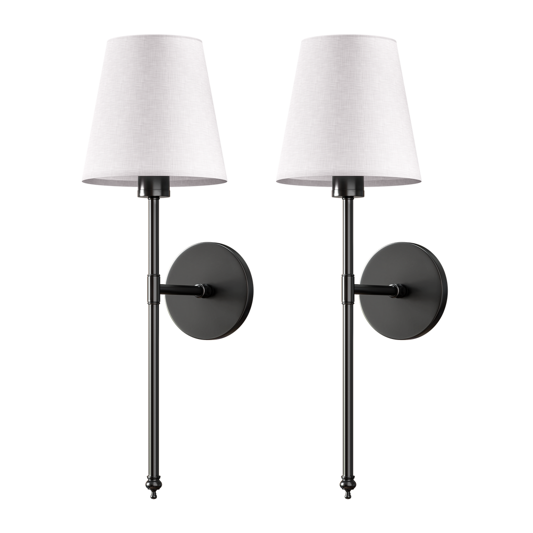 WIRELESS WALL SCONCE (SET OF 2 + 2 BULBS INCLUDED)