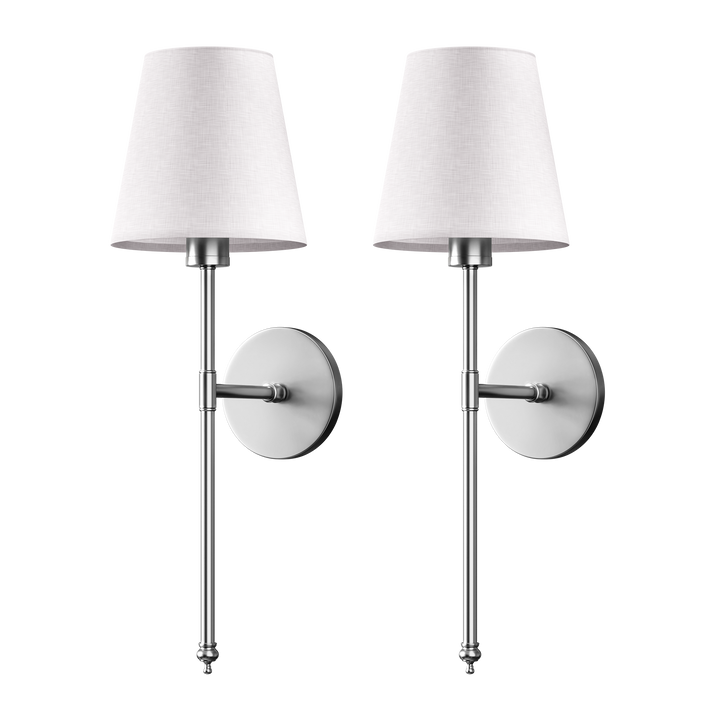 WIRELESS WALL SCONCE (SET OF 2 + 2 BULBS INCLUDED)