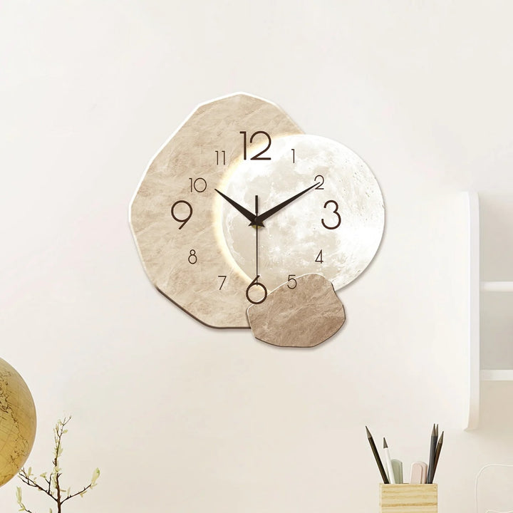 Kyoto | Moon Wall Clock with Minimalist Design